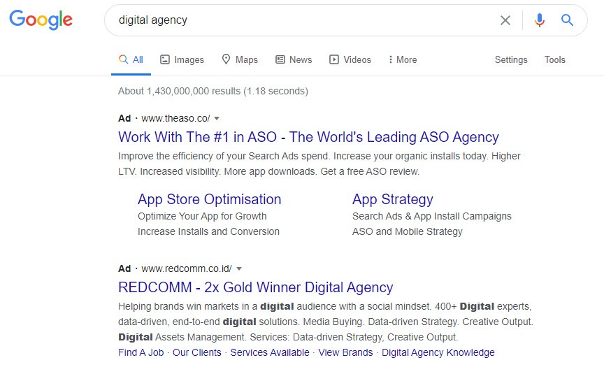 Fitur SERP Iklan Google Ads