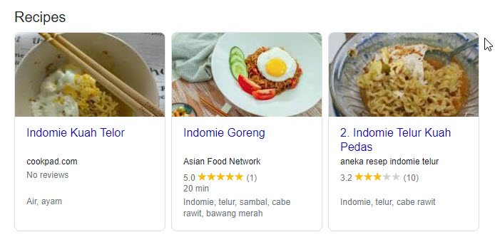 Fitur SEO - Resep Makanan