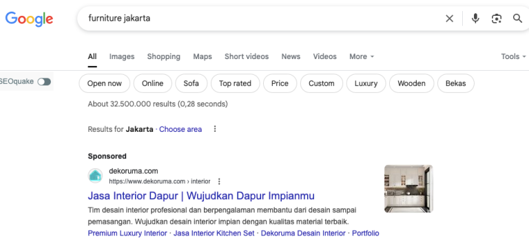 contoh search ads