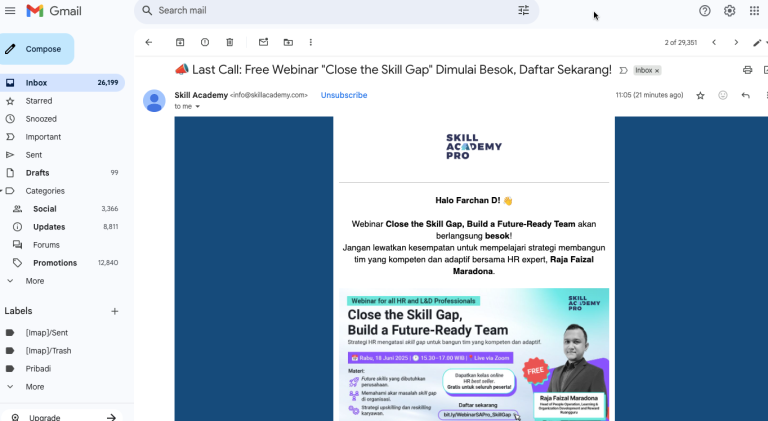 contoh pemasaran email
